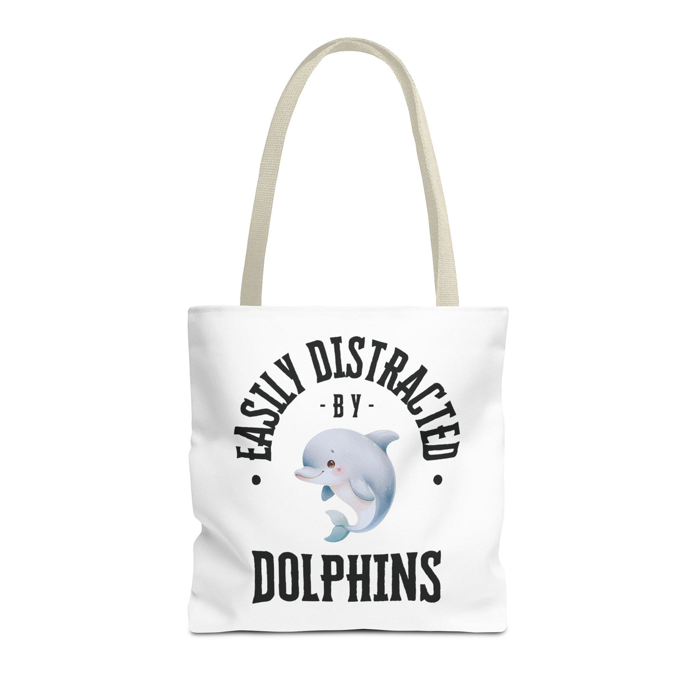 Easily Distracted by Dolphins Beach Tote Bag