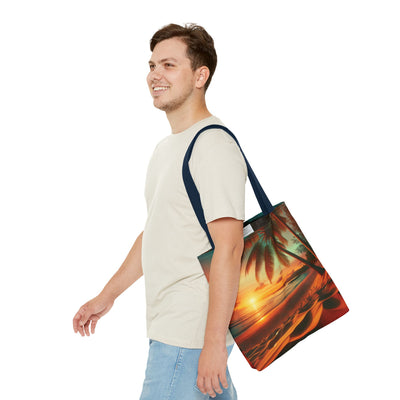 Tropical Sunset Beach Tote Bag
