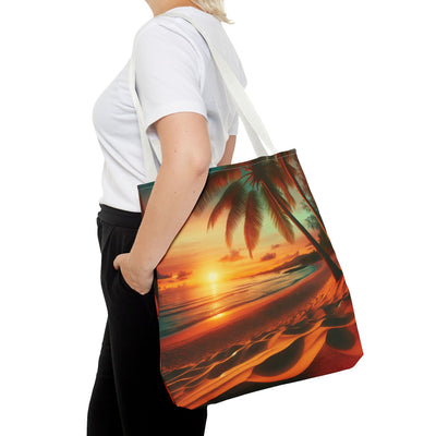 Tropical Sunset Beach Tote Bag