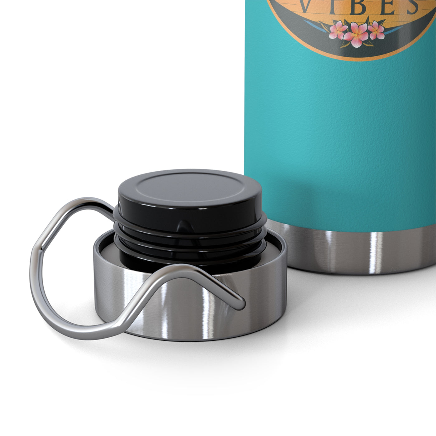 Beachy Keen Vibes Insulated Water Bottle – 22oz Stainless Steel, Leak-Proof, BPA-Free