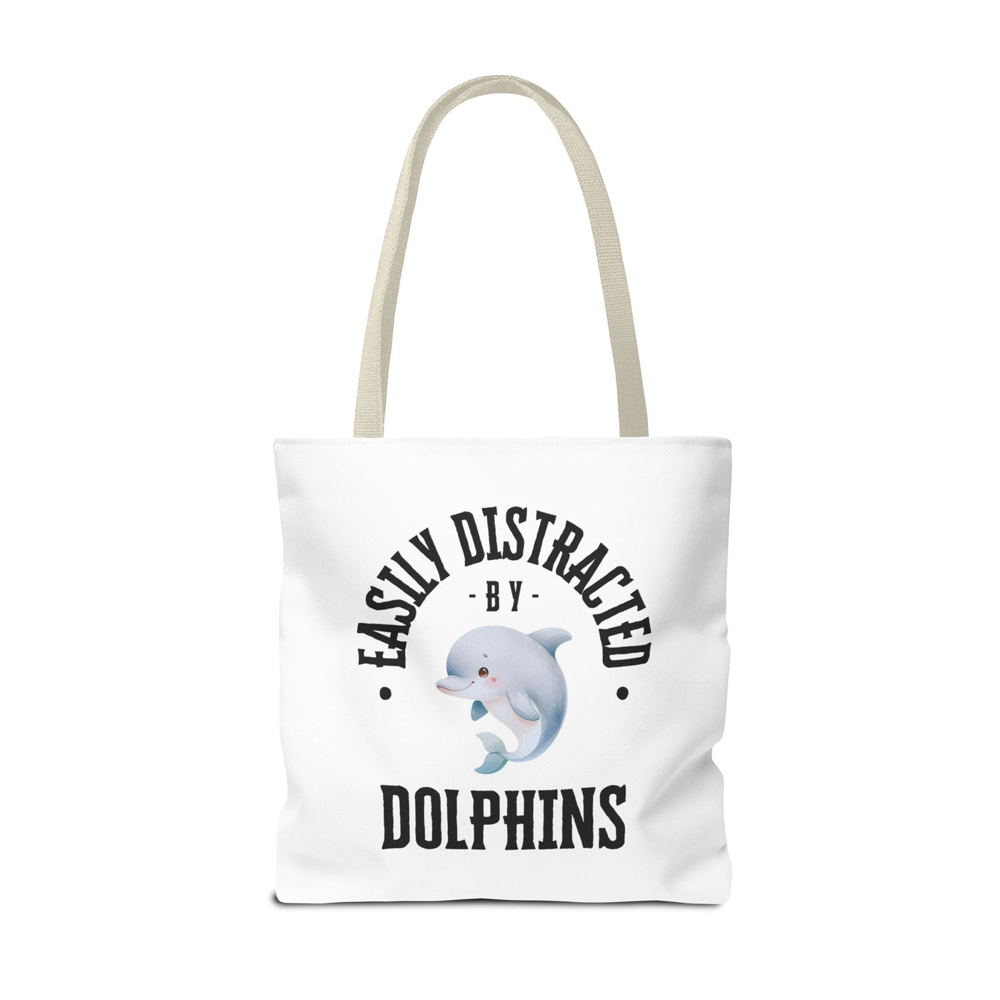 Easily Distracted by Dolphins Beach Tote Bag
