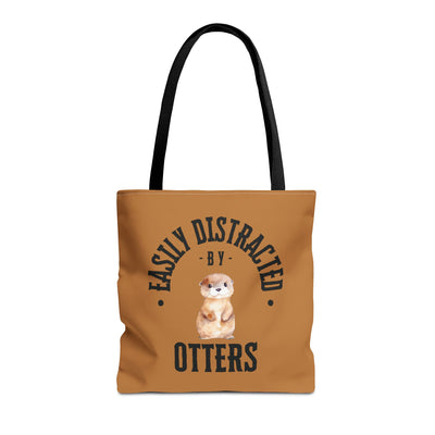 Easily Distracted by Otters Beach Tote Bag