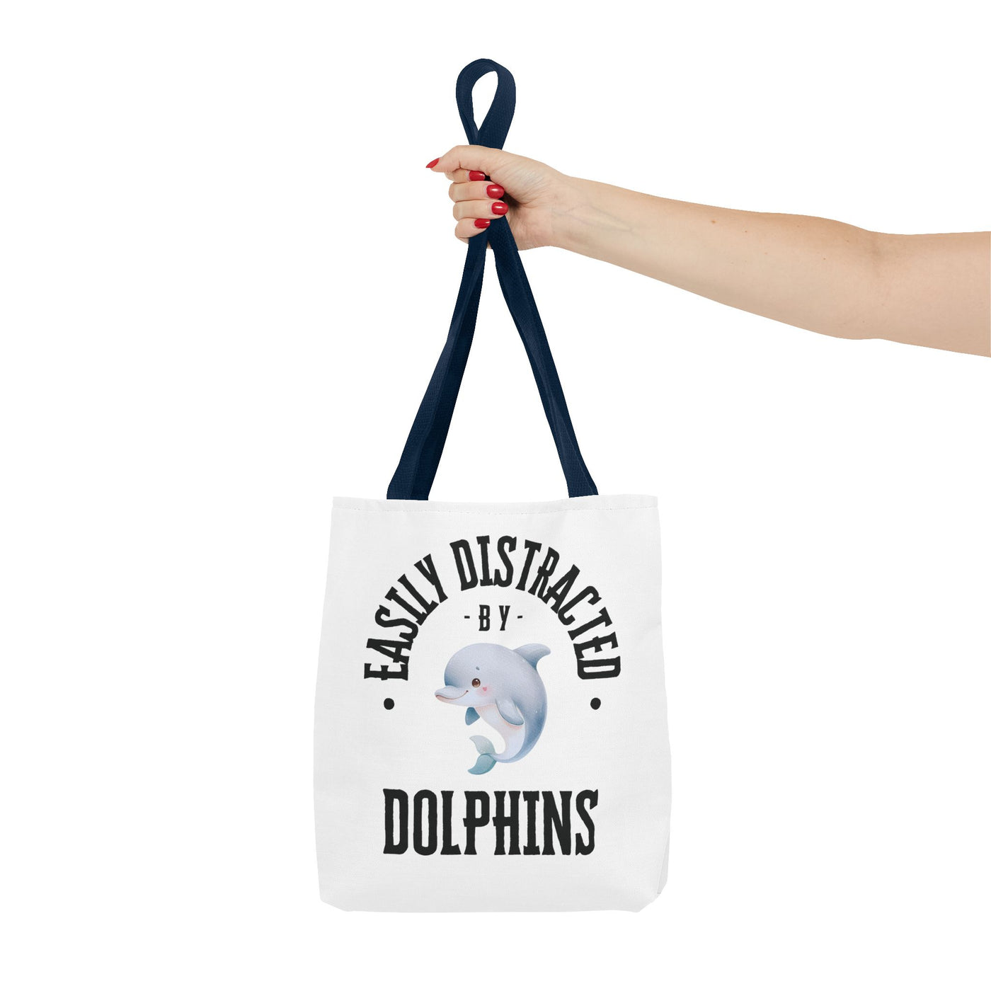 Easily Distracted by Dolphins Beach Tote Bag