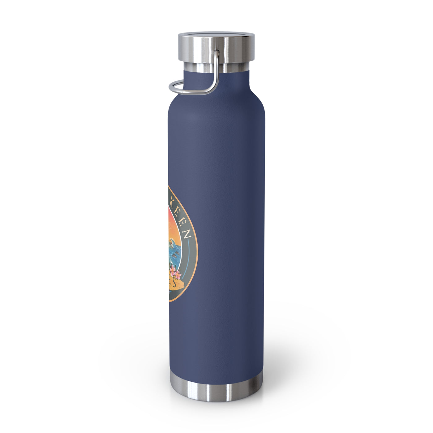 Beachy Keen Vibes Insulated Water Bottle – 22oz Stainless Steel, Leak-Proof, BPA-Free