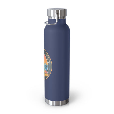 Beachy Keen Vibes Insulated Water Bottle – 22oz Stainless Steel, Leak-Proof, BPA-Free
