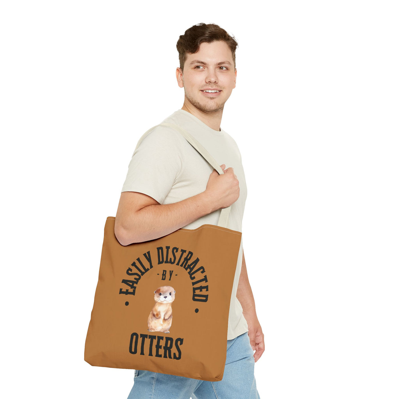 Easily Distracted by Otters Beach Tote Bag