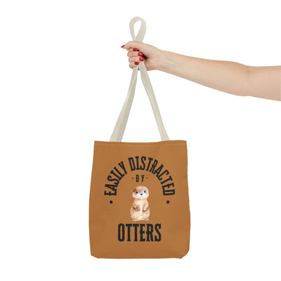 Easily Distracted by Otters Beach Tote Bag