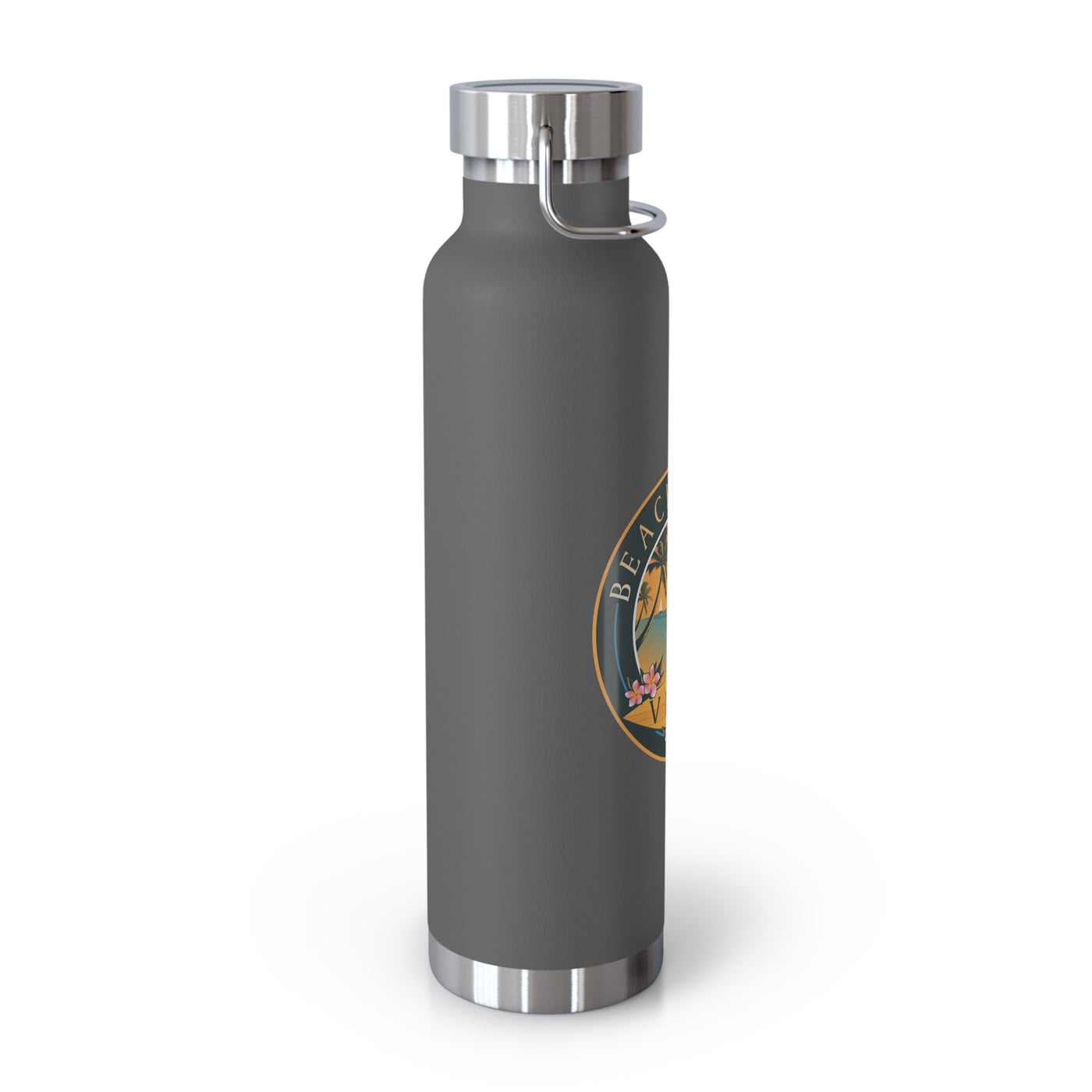 Beachy Keen Vibes Insulated Water Bottle – 22oz Stainless Steel, Leak-Proof, BPA-Free