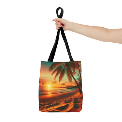 Tropical Sunset Beach Tote Bag
