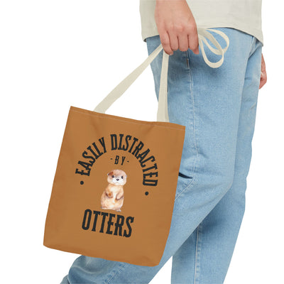 Easily Distracted by Otters Beach Tote Bag