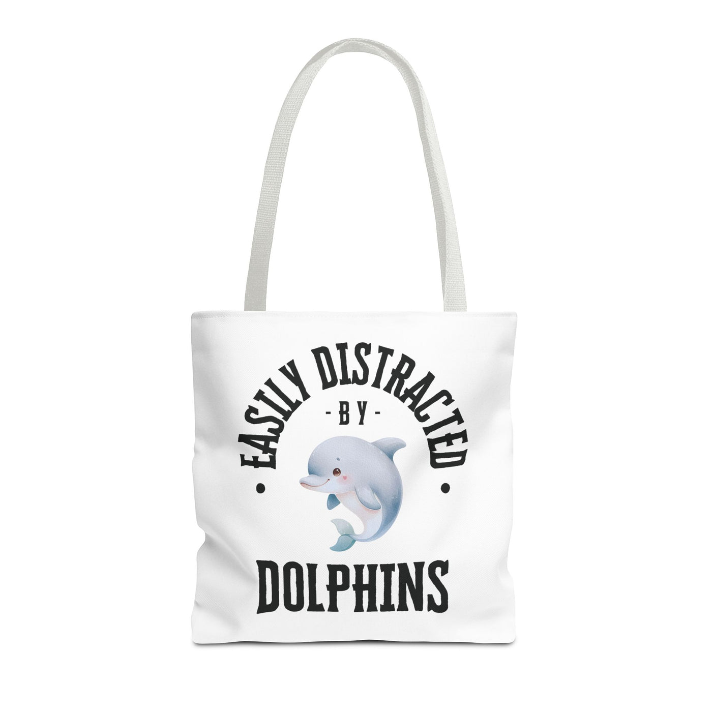 Easily Distracted by Dolphins Beach Tote Bag