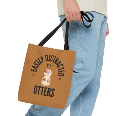 Easily Distracted by Otters Beach Tote Bag