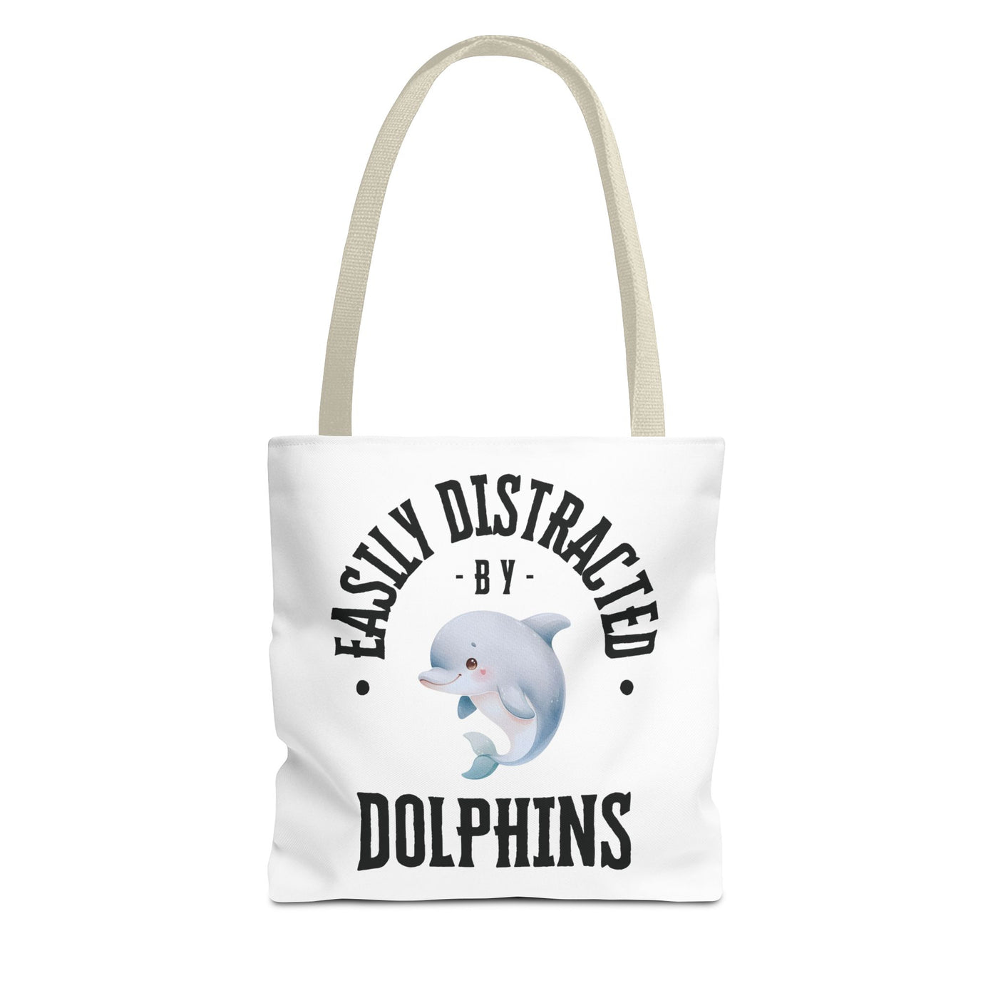 Easily Distracted by Dolphins Beach Tote Bag
