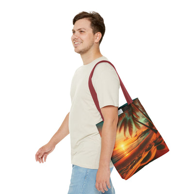 Tropical Sunset Beach Tote Bag