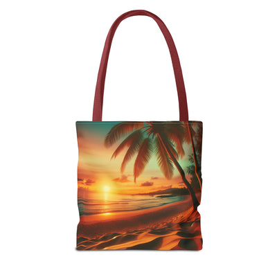 Tropical Sunset Beach Tote Bag