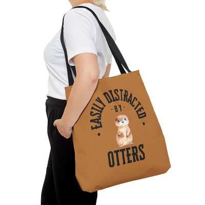 Easily Distracted by Otters Beach Tote Bag