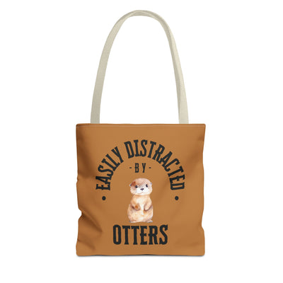 Easily Distracted by Otters Beach Tote Bag
