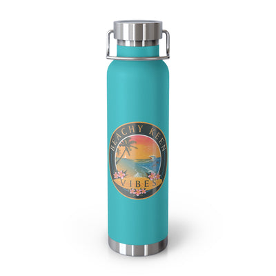 Beachy Keen Vibes Insulated Water Bottle – 22oz Stainless Steel, Leak-Proof, BPA-Free