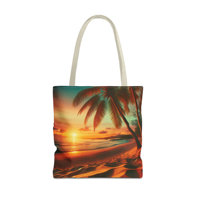 Tropical Sunset Beach Tote Bag