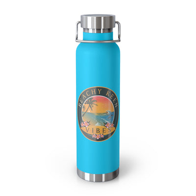 Beachy Keen Vibes Insulated Water Bottle – 22oz Stainless Steel, Leak-Proof, BPA-Free