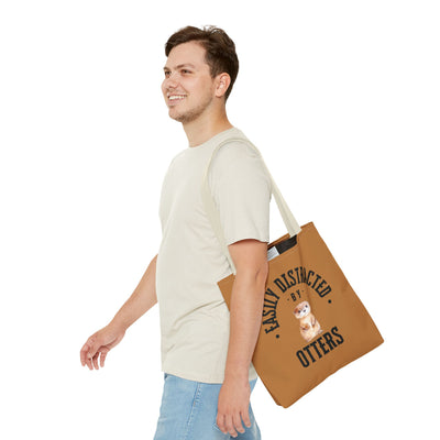 Easily Distracted by Otters Beach Tote Bag