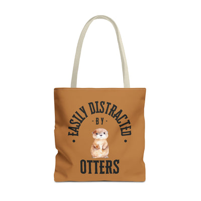 Easily Distracted by Otters Beach Tote Bag