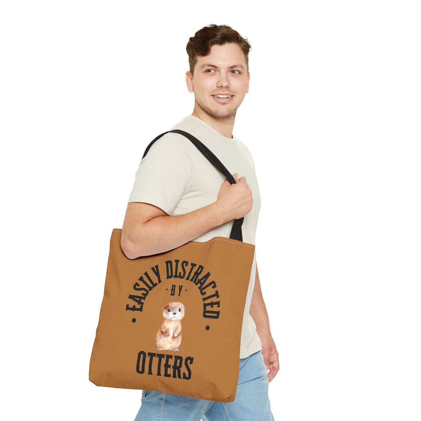 Easily Distracted by Otters Beach Tote Bag