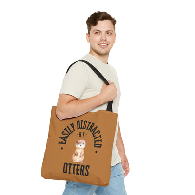 Easily Distracted by Otters Beach Tote Bag