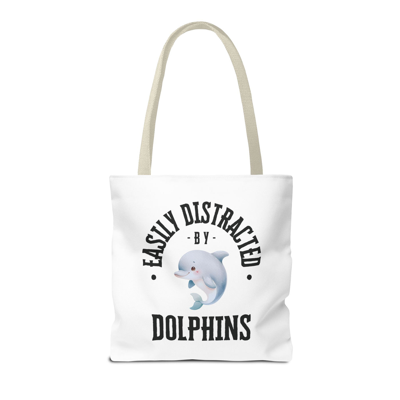Easily Distracted by Dolphins Beach Tote Bag