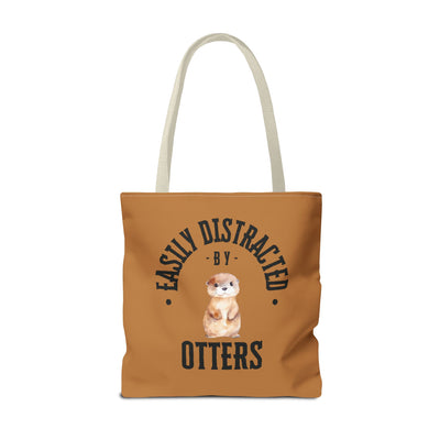 Easily Distracted by Otters Beach Tote Bag