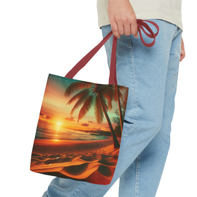 Tropical Sunset Beach Tote Bag