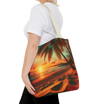 Tropical Sunset Beach Tote Bag