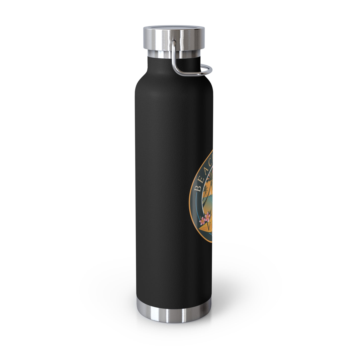 Beachy Keen Vibes Insulated Water Bottle – 22oz Stainless Steel, Leak-Proof, BPA-Free