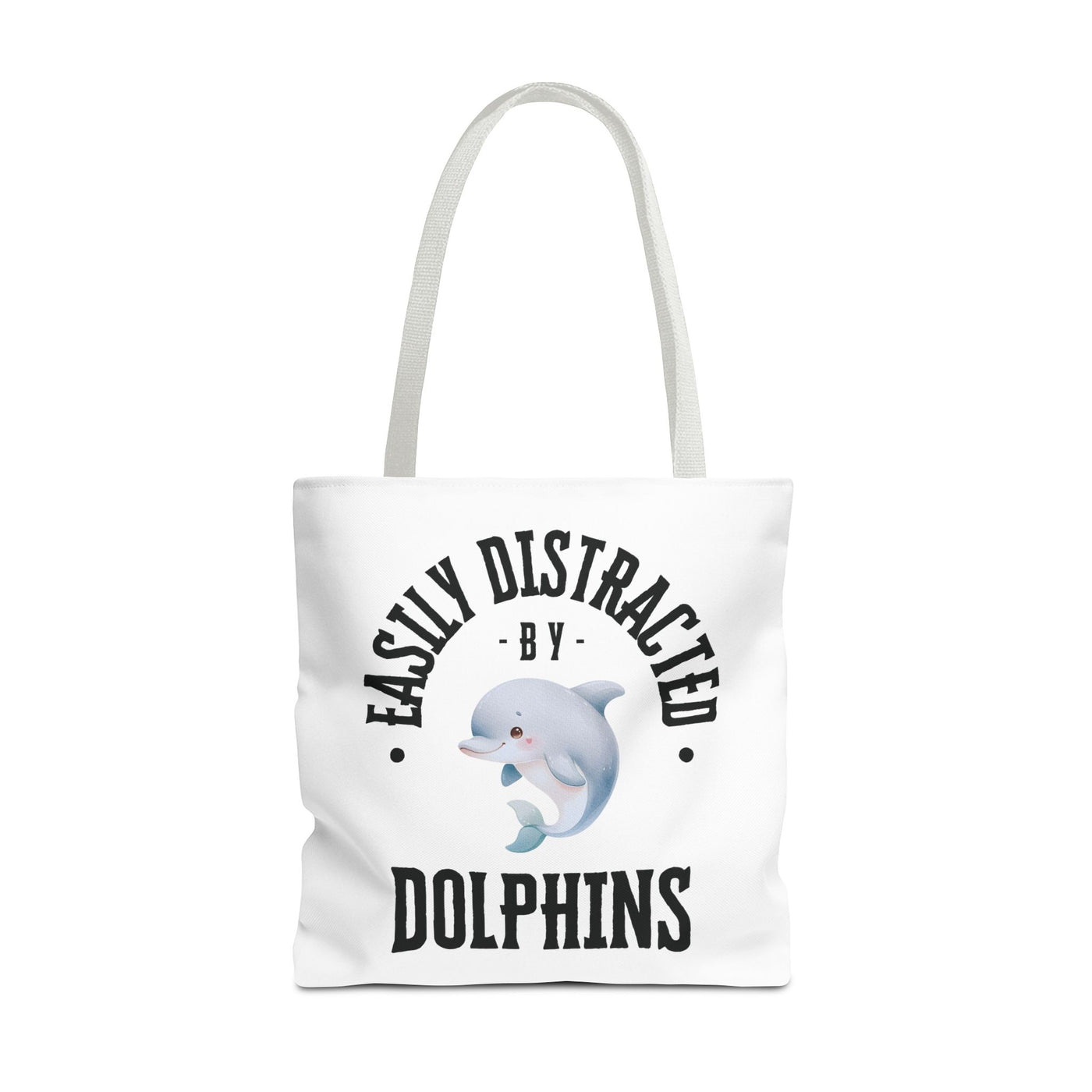 Easily Distracted by Dolphins Beach Tote Bag