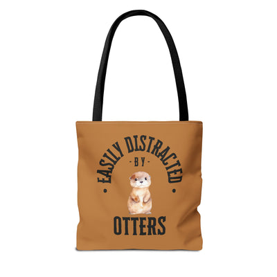 Easily Distracted by Otters Beach Tote Bag