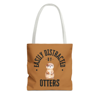Easily Distracted by Otters Beach Tote Bag