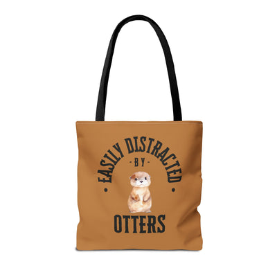 Easily Distracted by Otters Beach Tote Bag