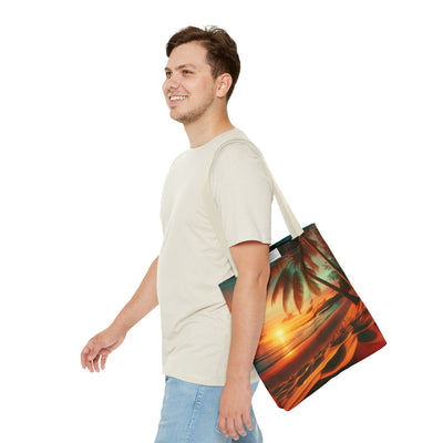 Tropical Sunset Beach Tote Bag