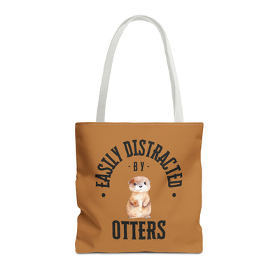 Easily Distracted by Otters Beach Tote Bag