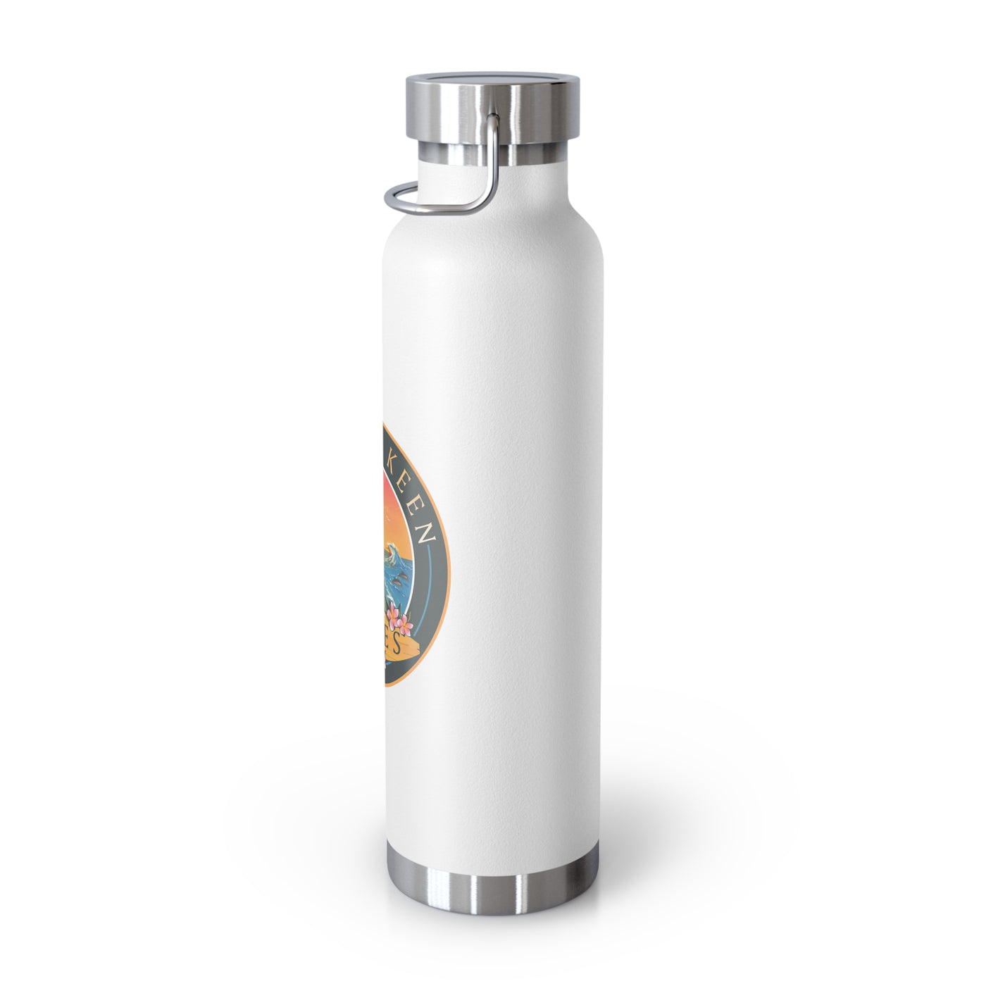 Beachy Keen Vibes Insulated Water Bottle – 22oz Stainless Steel, Leak-Proof, BPA-Free