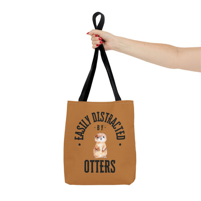 Easily Distracted by Otters Beach Tote Bag