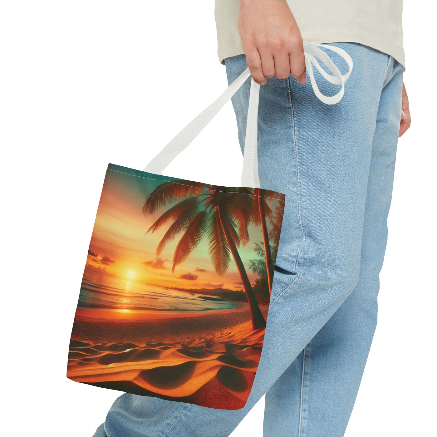 Tropical Sunset Beach Tote Bag