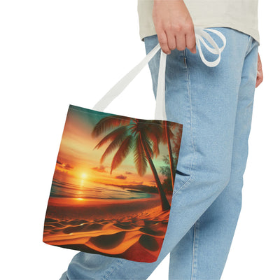 Tropical Sunset Beach Tote Bag