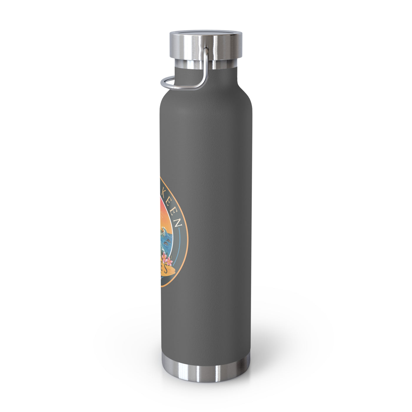 Beachy Keen Vibes Insulated Water Bottle – 22oz Stainless Steel, Leak-Proof, BPA-Free