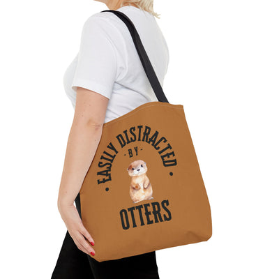 Easily Distracted by Otters Beach Tote Bag