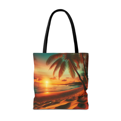 Tropical Sunset Beach Tote Bag
