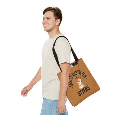 Easily Distracted by Otters Beach Tote Bag