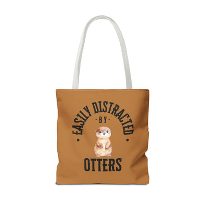 Easily Distracted by Otters Beach Tote Bag