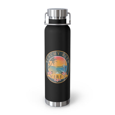 Beachy Keen Vibes Insulated Water Bottle – 22oz Stainless Steel, Leak-Proof, BPA-Free
