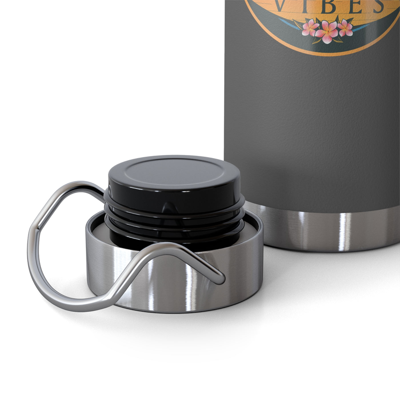 Beachy Keen Vibes Insulated Water Bottle – 22oz Stainless Steel, Leak-Proof, BPA-Free